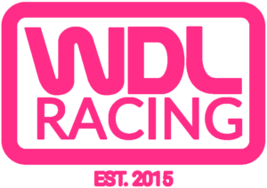 WDL Racing logo in pink